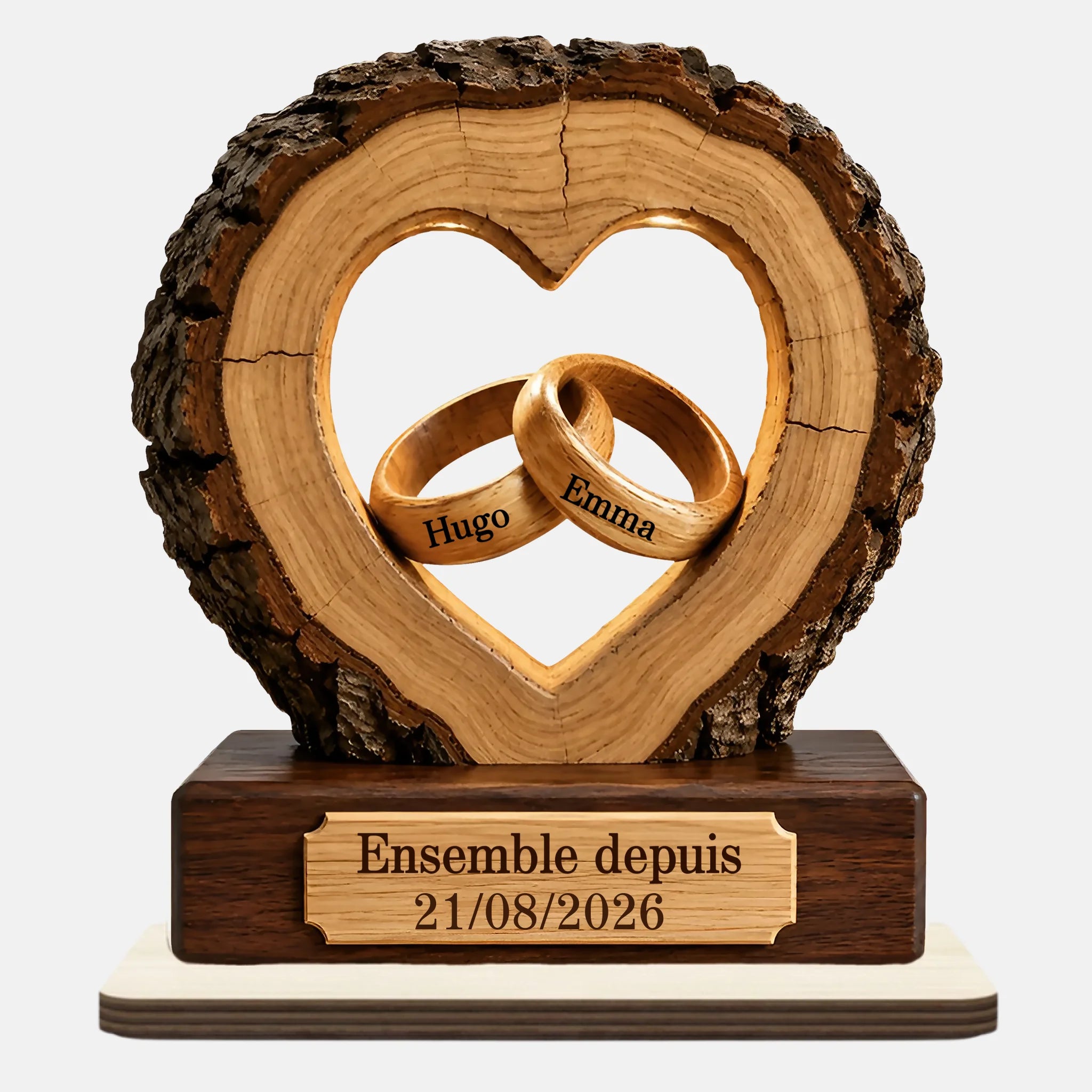 mockup coeur bois