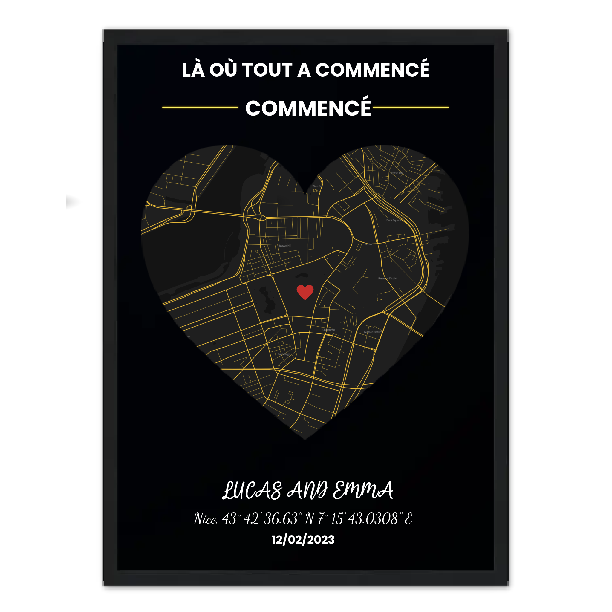 Là où tout a commencé, Ed. Noir - Affiche personnalisée