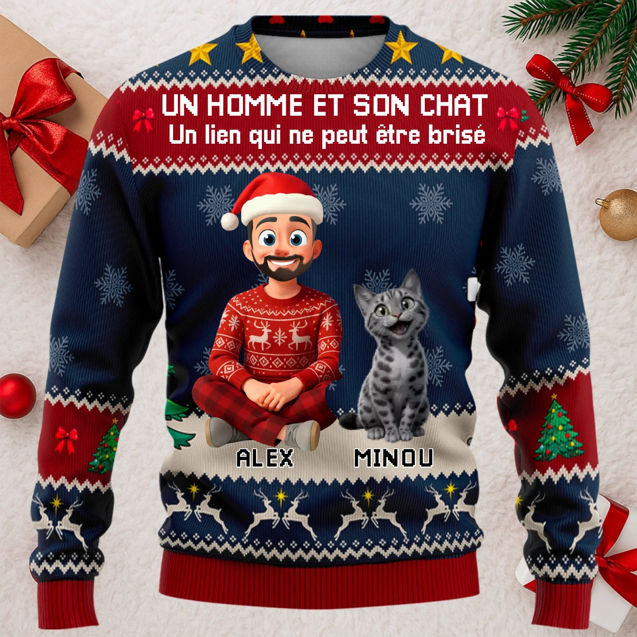 sweat noel 2 bleu