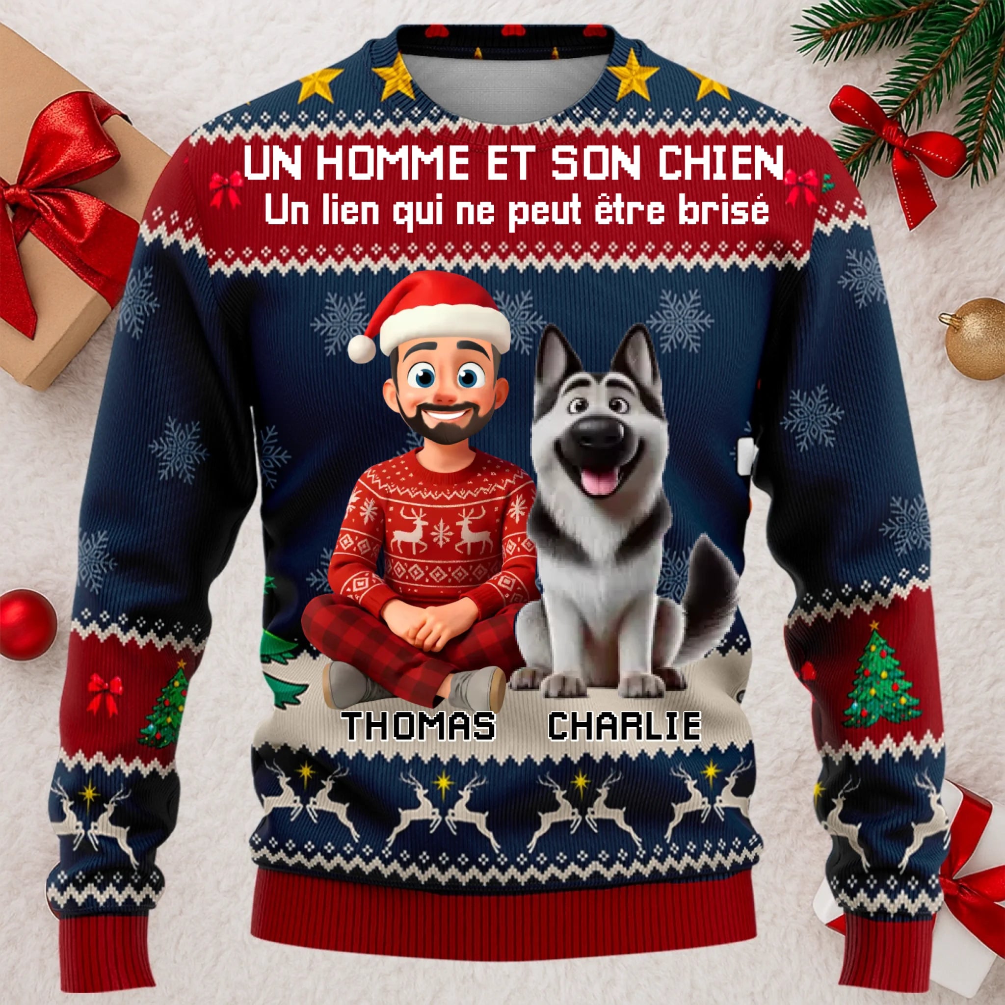 sweat noel 2 bleu