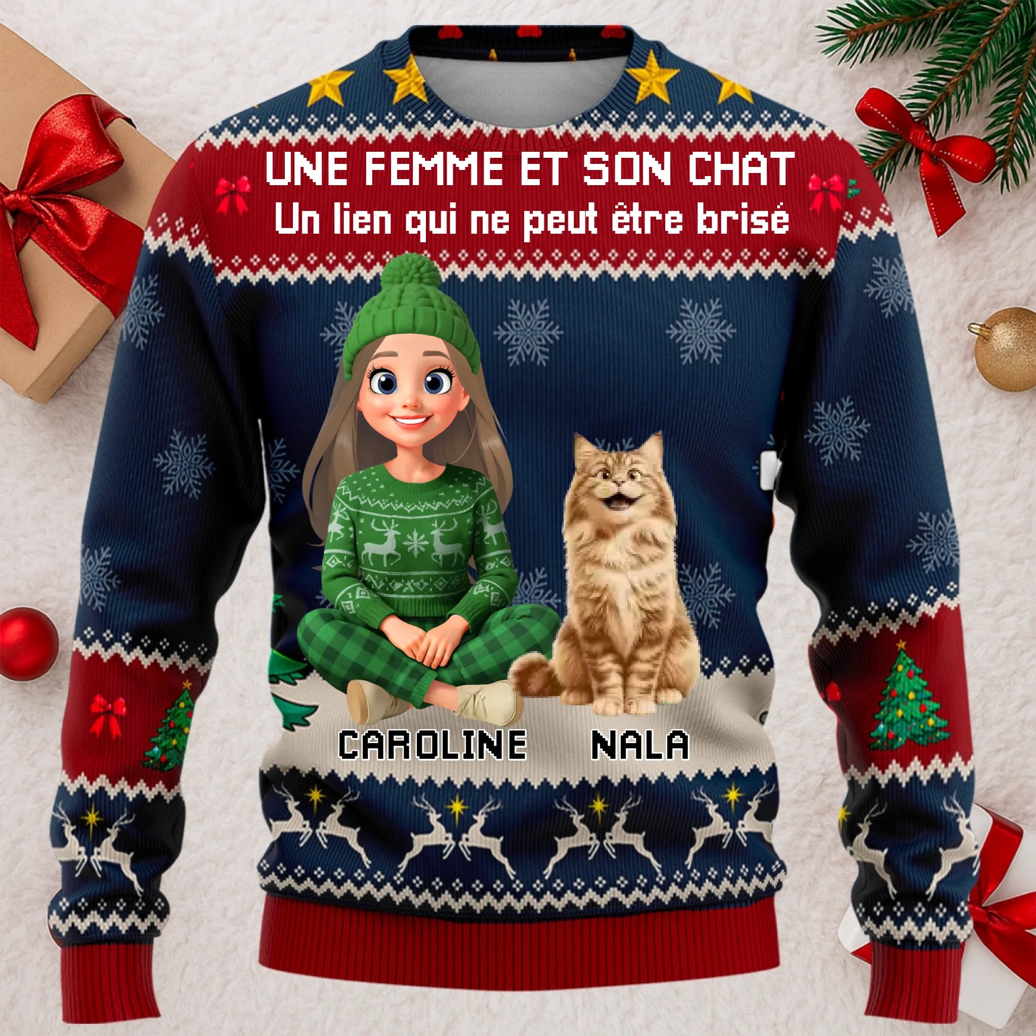 sweat noel 2 bleu