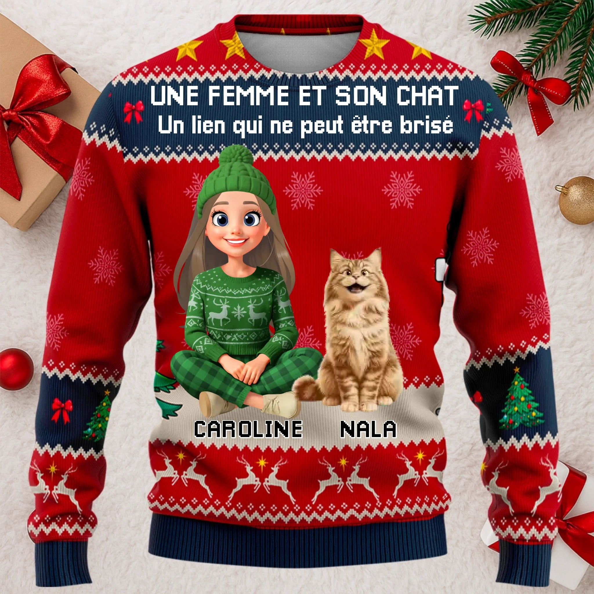 sweat noel 2 rouge