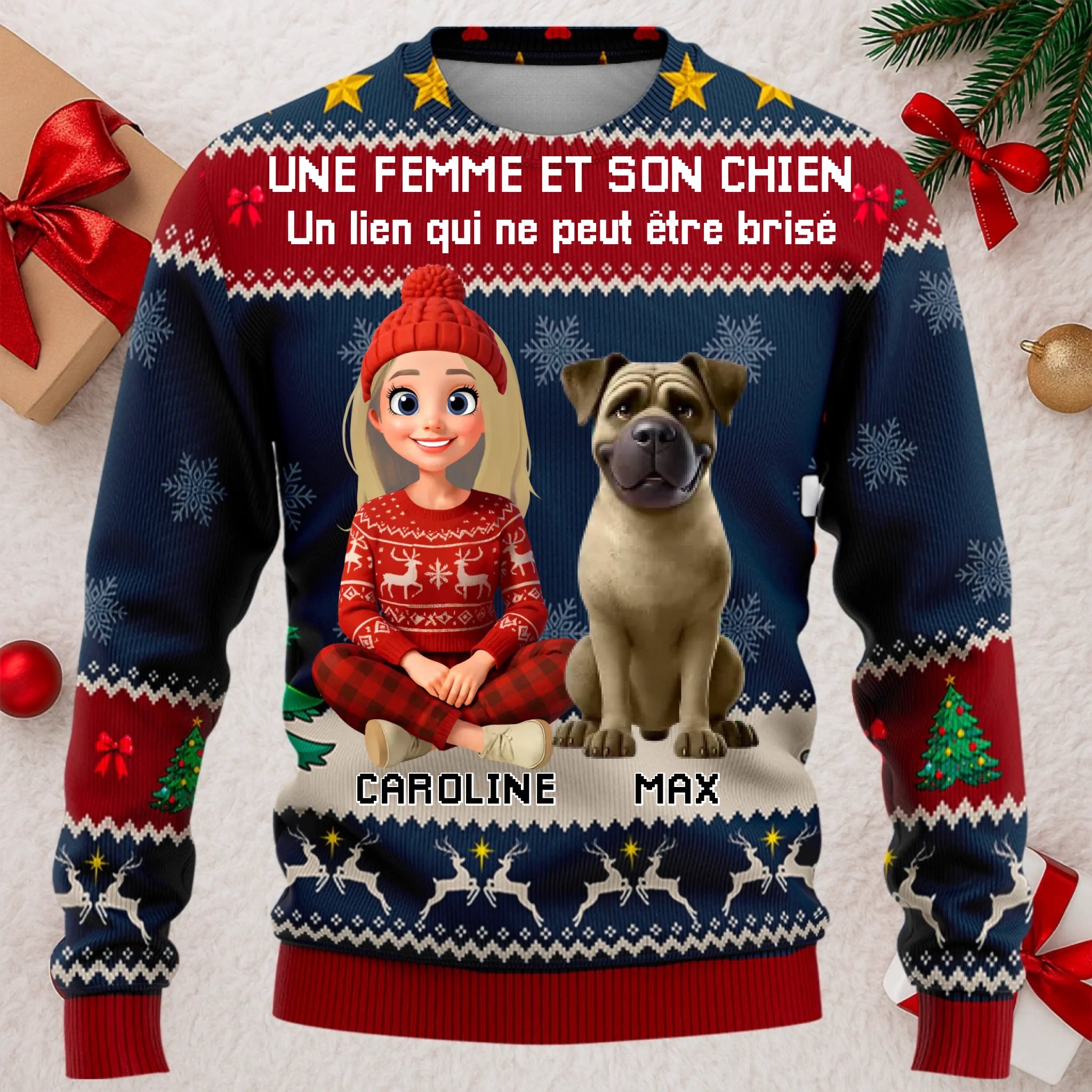sweat noel 2 bleu