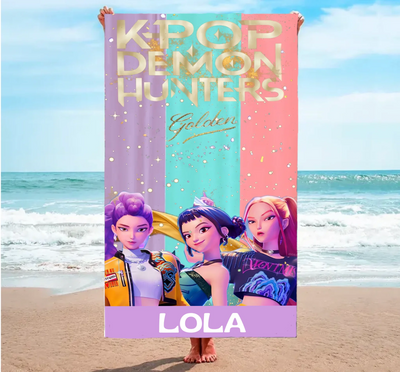 Serviette de plage KPOP Demon Hunters Golden