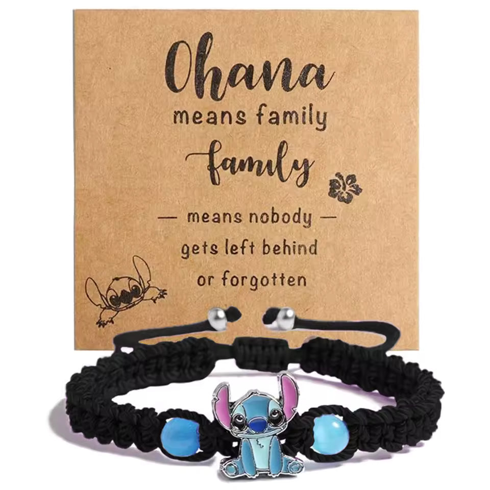 Bracelet Stitch "Ohana signifie famille"