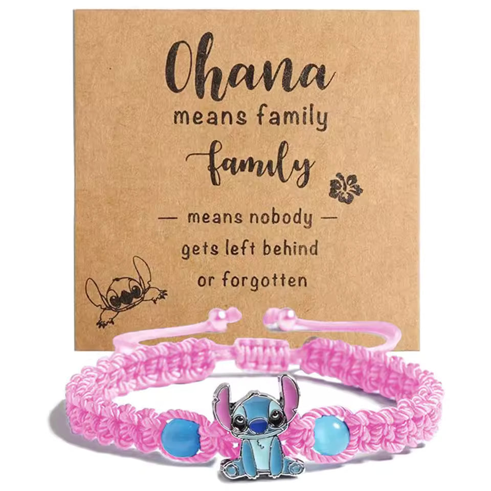 Bracelet Stitch "Ohana signifie famille"